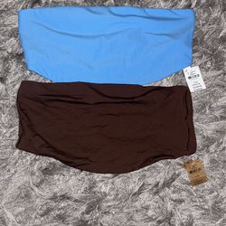 (Pink) Blue and Brown stretch bra