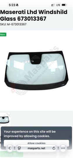 Maserati Levante 2017-23 windshield Oem