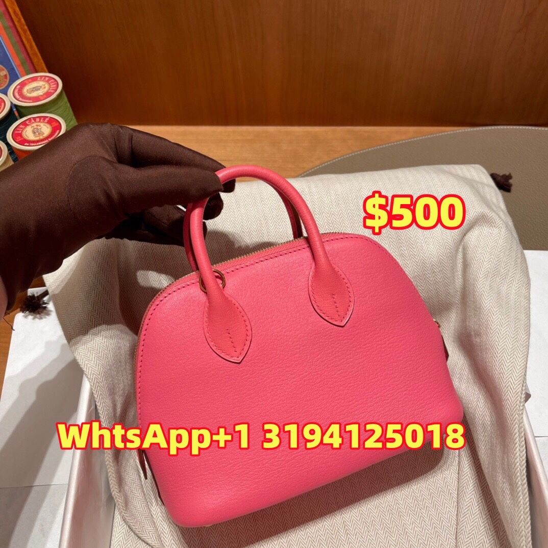 Hermes Shoulder Bag Evelyn 1GM Taurillon Clemence Red