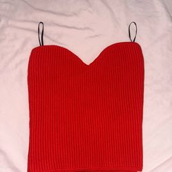 Hot red tube top