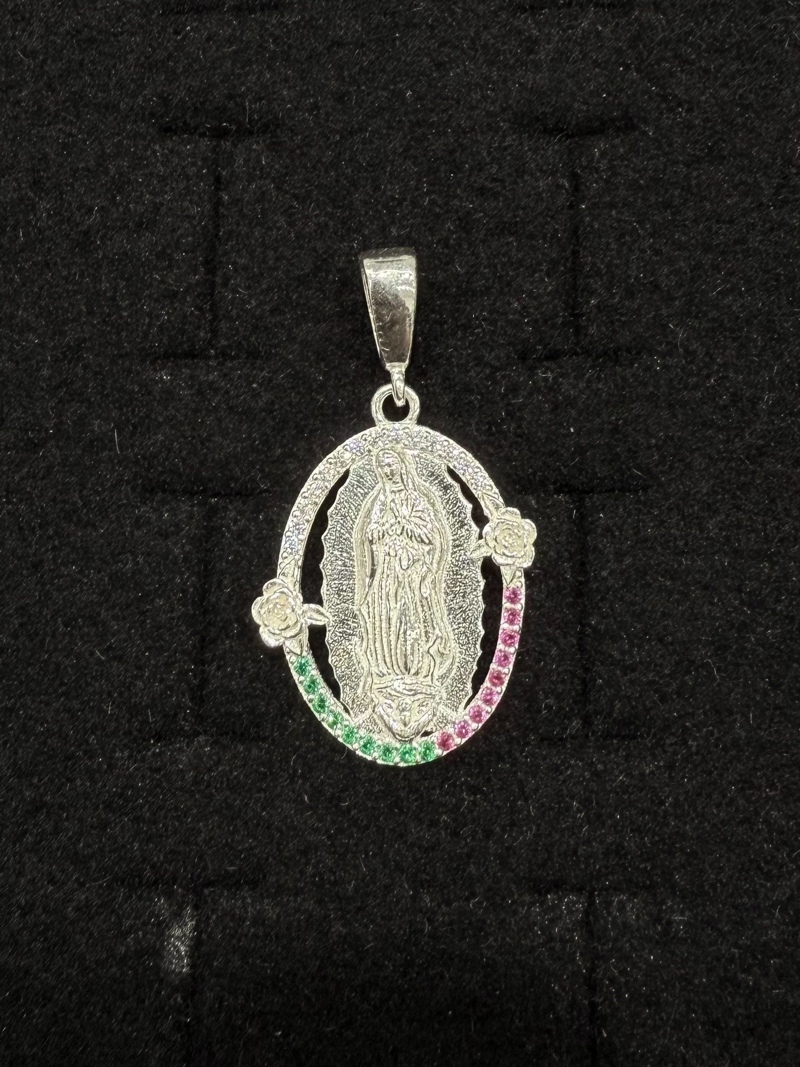 MEDALLA VIRGEN DE GUADALUPE, PLATA 9.25