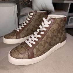 COACH High Line High Top Sneaker In Signature Canvas