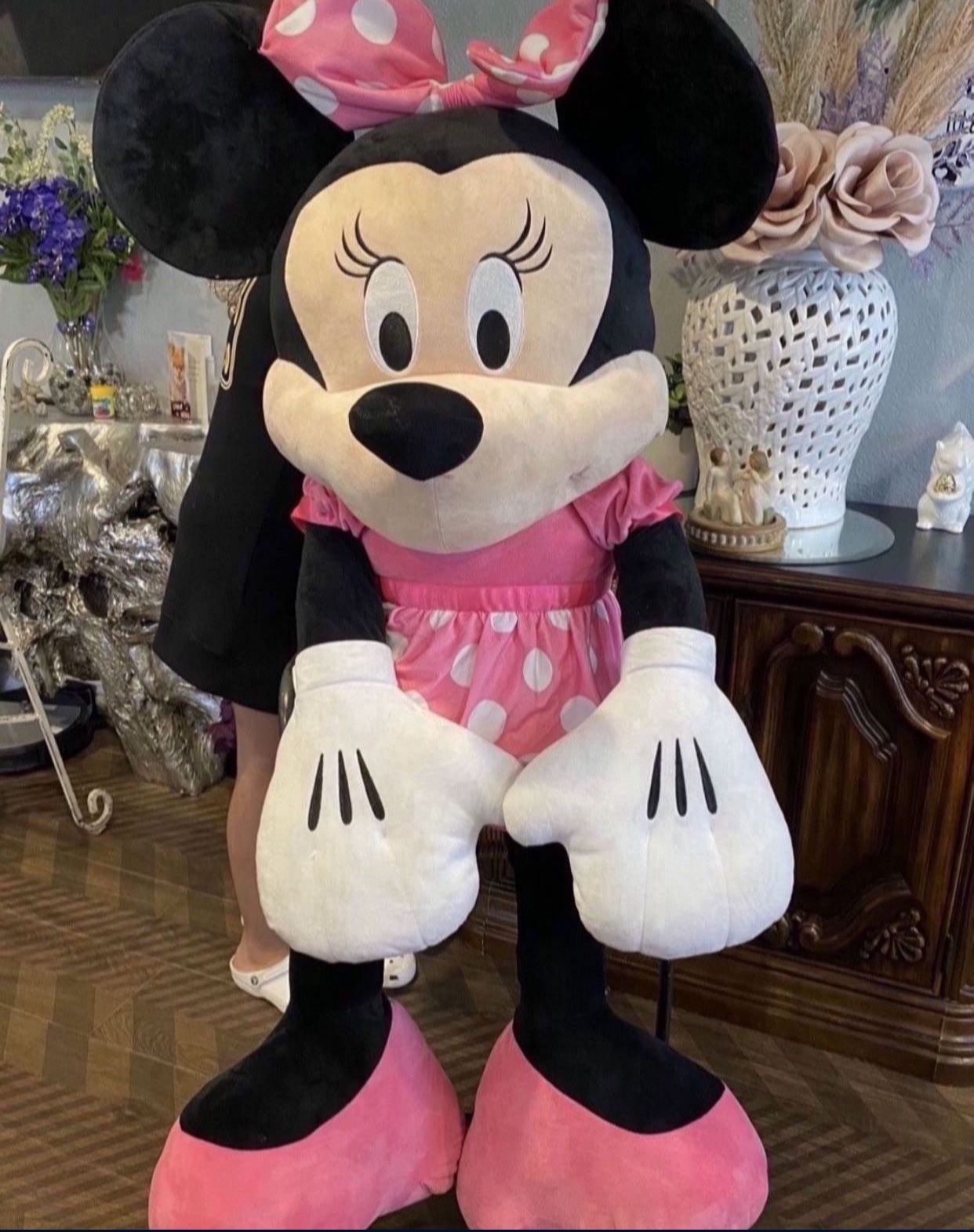 HUGE JUMBO MINNIE MOUSE PLUSH LIFE SIZE 5FT TALL! DISNEY MINNIE MOUSE **READ ALL** OBO