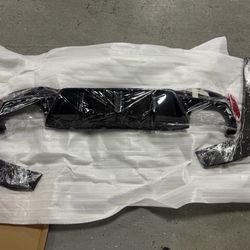 Fit 2017-22 BMW G30 540i Real Carbon Fiber Rear Bumper Diffuser Spoiler Lip Kit