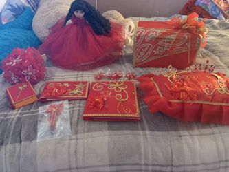 15 años todo rojo con Dorado ( Red And Gold)