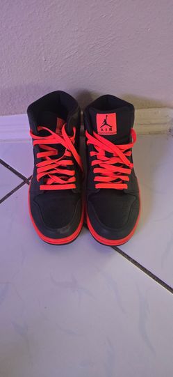 Air Jordan 1 Mid-Top Sneakers Black Red, RECOGER EN HUMBLE 77396