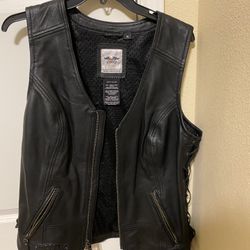 Leather Harley Davidson Vest