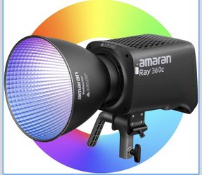 amaran Ray 360c 360W RGB LED Video Light APP/DMX Control 12 Effects, 1,800-20,000K 17,130Lux/1m COB Continuous Output Lighting, Bowens Mount Portable 