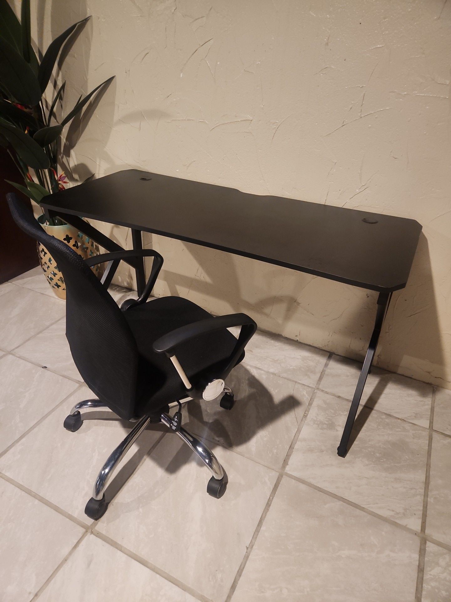 Computer desk and chair