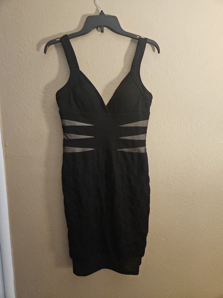 Black Strapless Mini Dress Sz 8