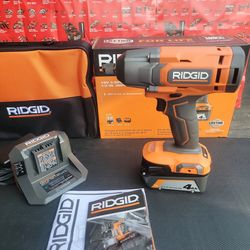 RIDGID 18V CORDLESS 1/2-IN IMPACT WRENCH KIT WITH 4.0 AH BATTERY AND CHARGER INCLUDED