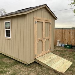 8x10 utility shed with window and ramp