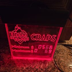Vintage house of blues lighted craps sign