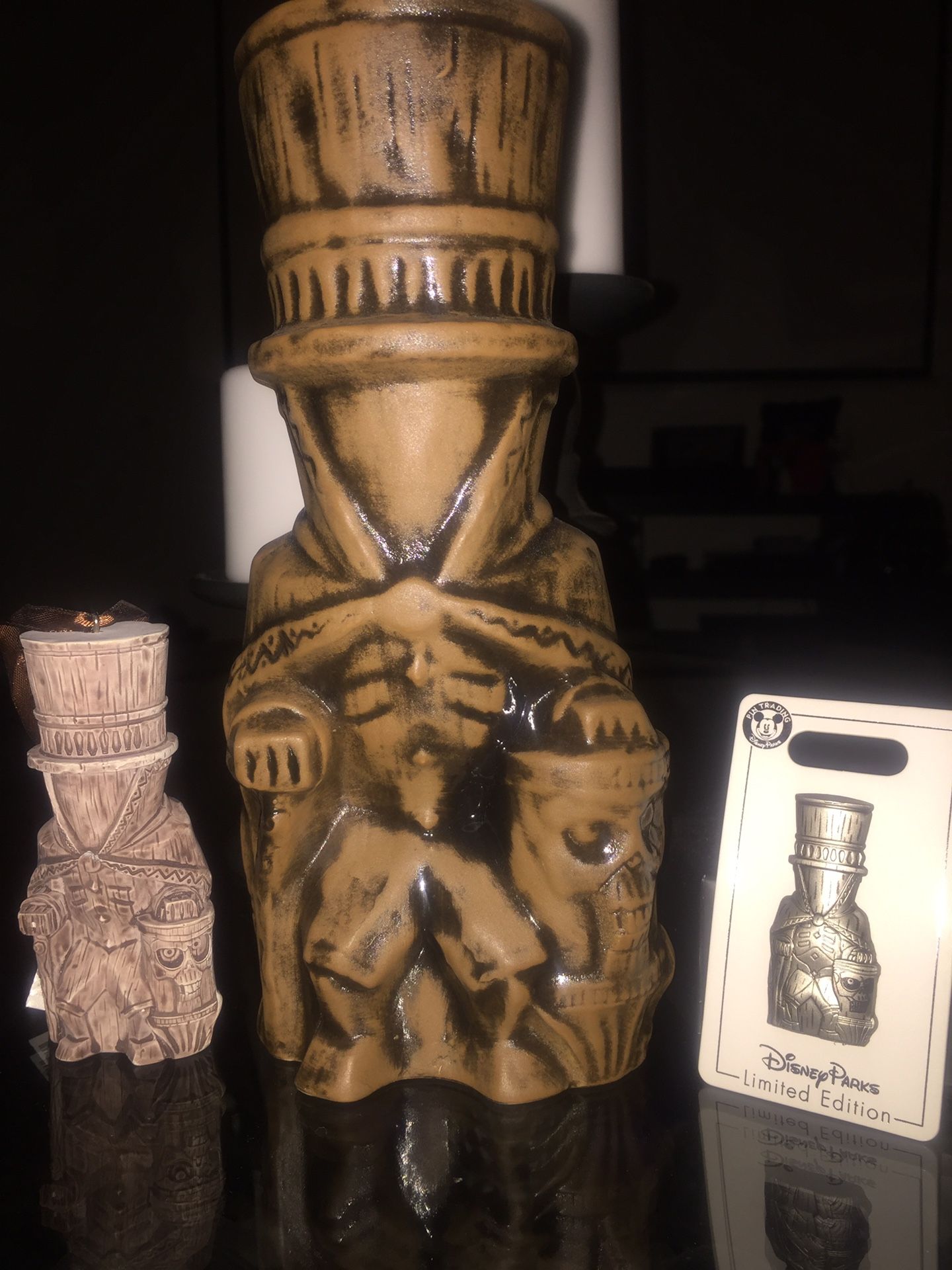 Disney HATBOX GHOST 2019 TIKI MUG, Ornaments And Pin Set!!! ETB 2nd Edition NEW