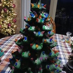 1970 Vintage Ceramic Christmas Tree 