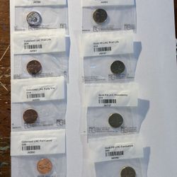 Littleton Penny Collection Gold Plated/Colorized