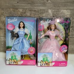 Wizard of Oz 1999 MATTEL Barbie as Dorothy Ruby Slippers & Glinda The Good Witch