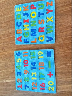 Letters and number slates