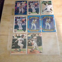 MLB Giants Barry Bonds Baseball Cards Collection.