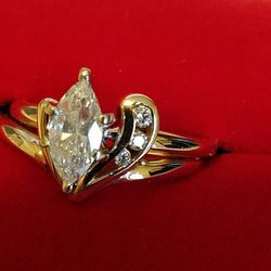 14k Diamond Wedding Ring Set