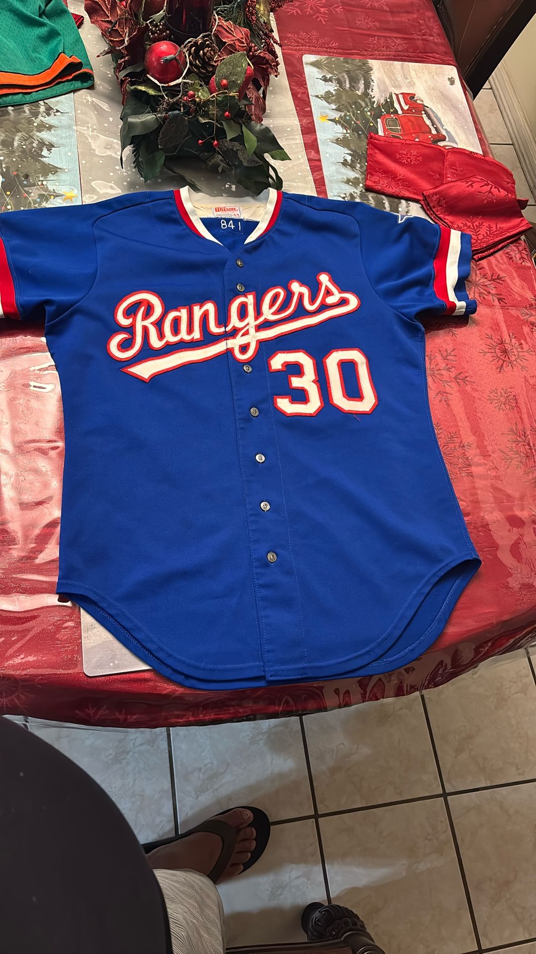 (SUPER RARE) Texas Rangers 1984 Game/Player Used Jersey
