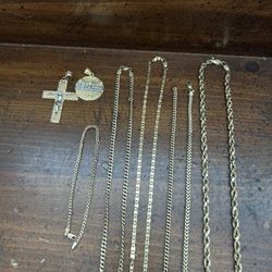 14k & 10k Chains Braclet Pendants 