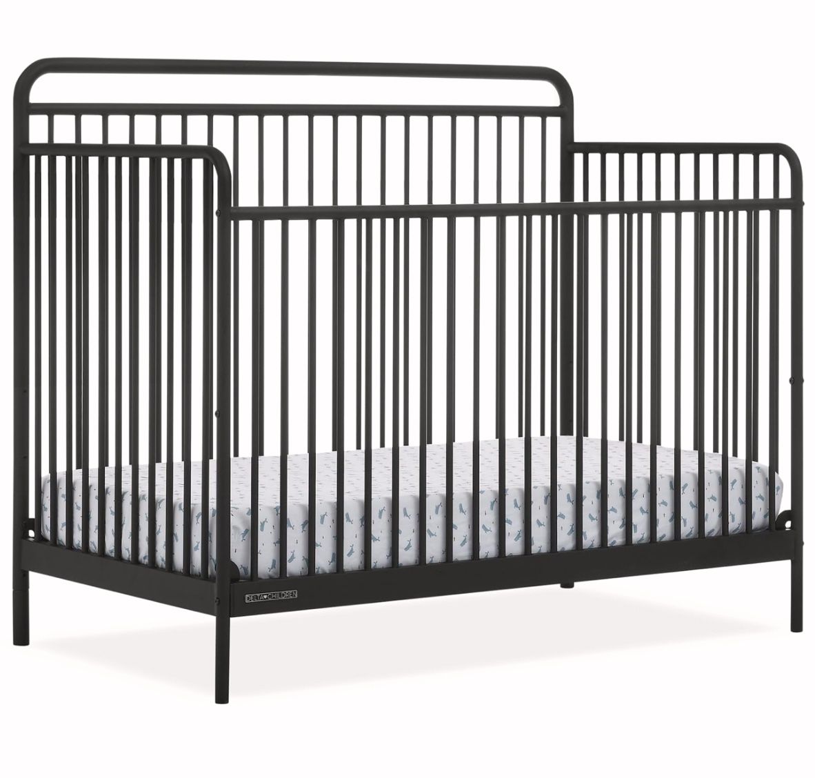USED Metal Convertible Crib - Black (No Mattress)