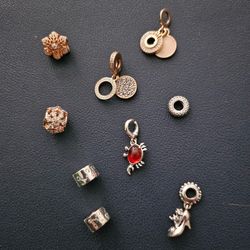Pandora Charms (Silver And Rose Gold)