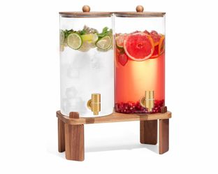 2pcs 1.5 Gallon Glass Drink Dispenser