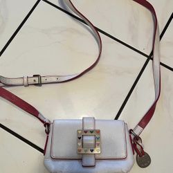 Dooney & Bourke Y2K white leather shoulder bag 