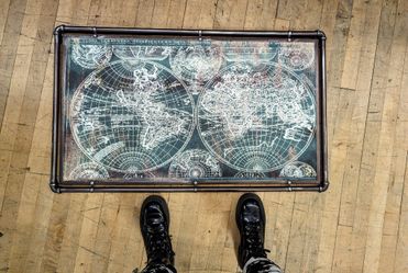 Industrial World Map Art