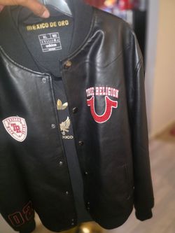 Large new true religion leather jacket