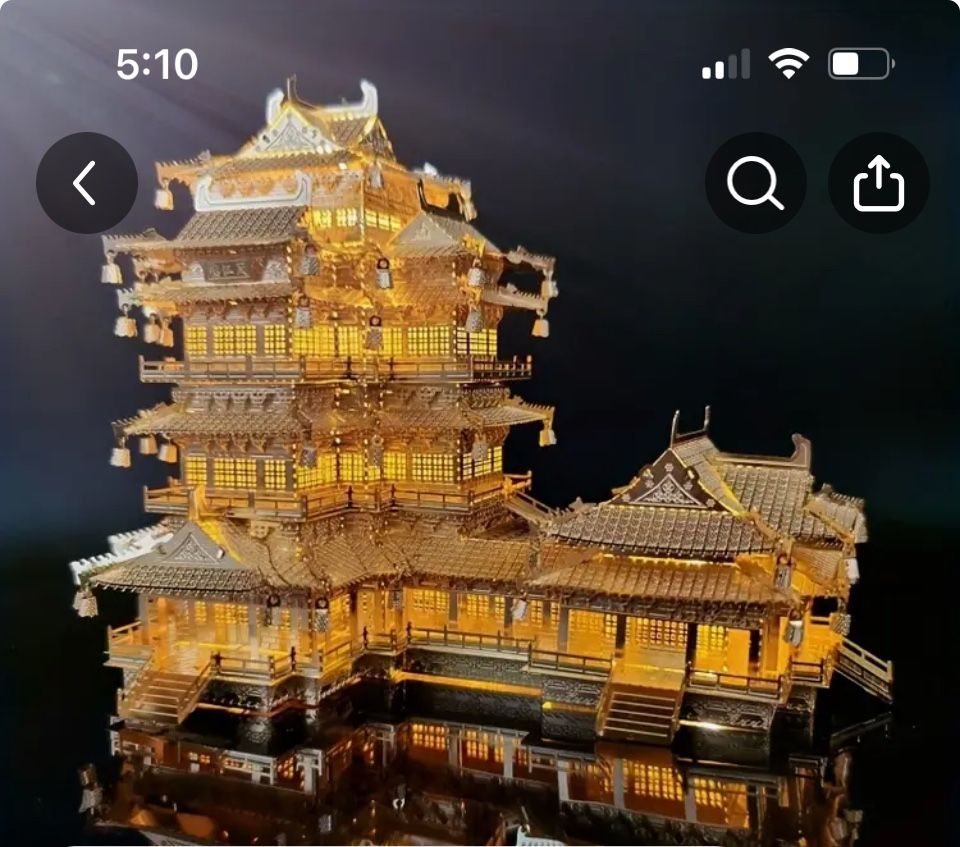 chinese temple 3d puzzle metallic