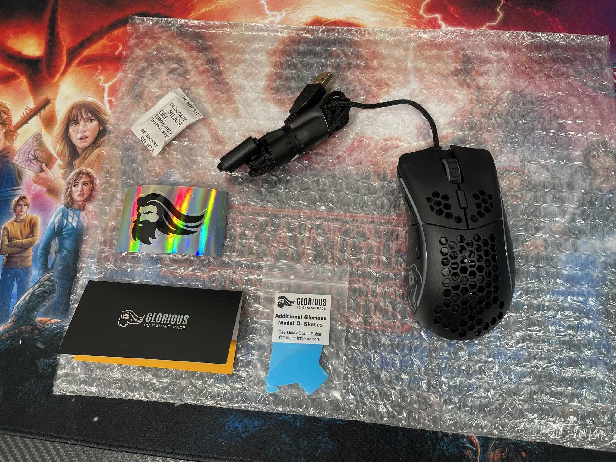 New Glorious Model D- (Minus) Wired Gaming Mouse - 61g Superlight Honeycomb Design, RGB, Ergonomic, Pixart 3360 Sensor, Omron Switches, PTFE Feet, 6 B