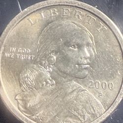 Double Dye Reverse Sacagawea Dollar Coin