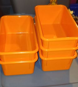 5 orange lakeshore Heavy-Duty Storage Boxes