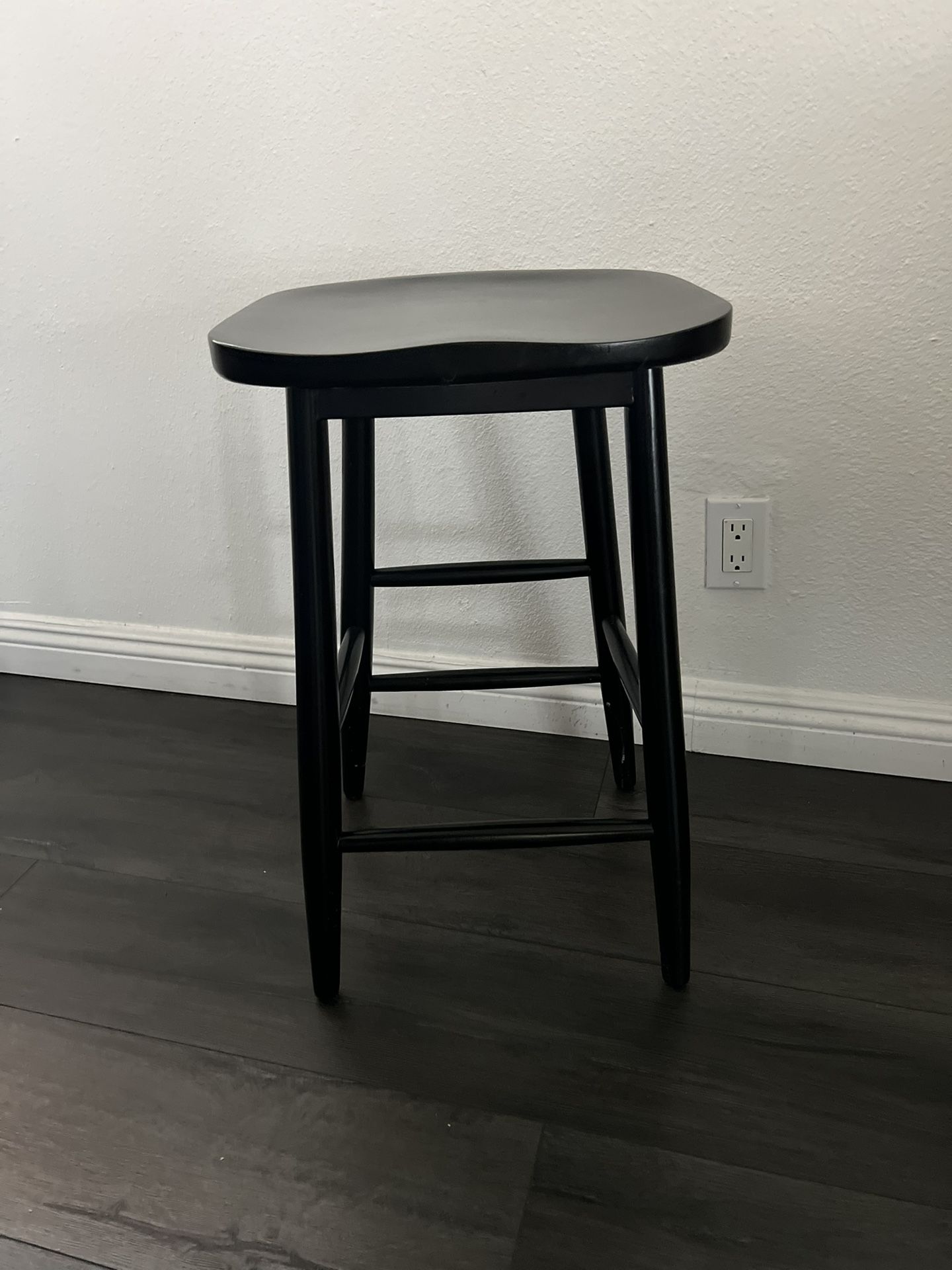 Black Wooden Bar Stools