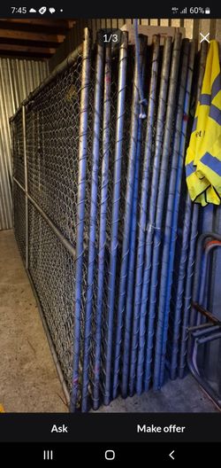13 - 6' x  12' steel chainlink fence panels