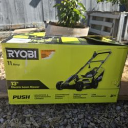 Ryobi 13" Corded Electric Walk  Behind Push Lawn Mower 
