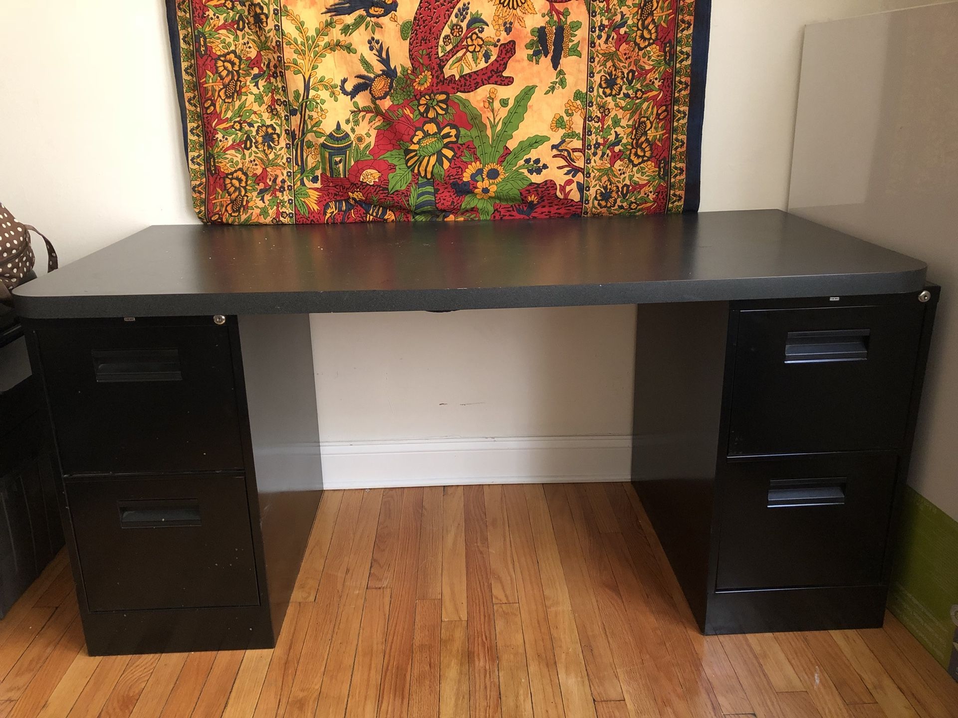 $50 Table Top and Filing Cabinets (work/utility diy desk)