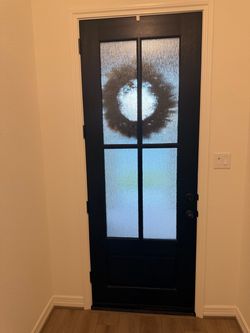 Black Front Door with Glass Panels