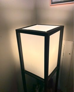 Modern Floor Lamp with Box Shade 3 tier floors