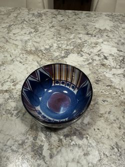 Royal Copenhagen 1962 Denmark Aluminia 186/2196 Blue Bowl by Kari Christensen