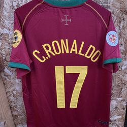 Cristiano Ronaldo Portugal Euro 2004 Home Jersey Size Medium