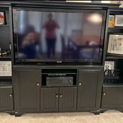 Entertainment Center And 60 Inch Tv 