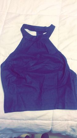 Sexy blue crop top