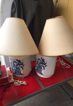 Two Vintage Lamps with Shades (good condition)
