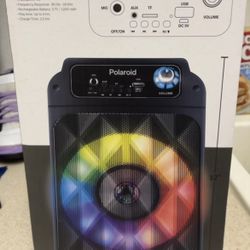 New Panasonic Rechargeable Bluetooth Speaker W/LED lights, Microphone Input And Multiple Additional Inputs 1'Tx7 1/2"W