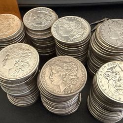 Morgan and Peace silver Dollars 90% silver !