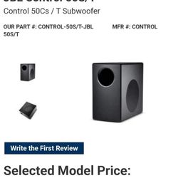 JBL Control 50s/t And Control 42c Speakers